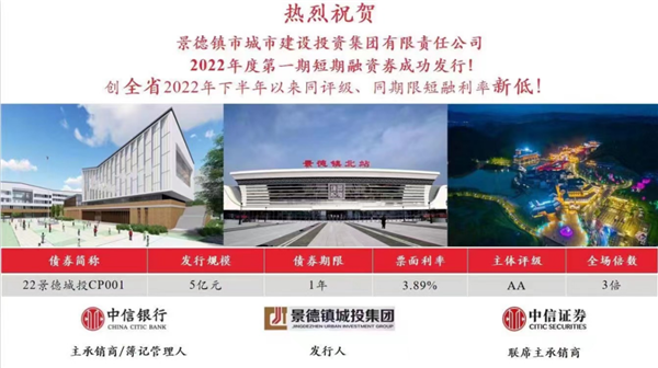 奮進(jìn)新征程，建功新時代——市城投集團(tuán)第一期短期融資卷成功發(fā)行五億元